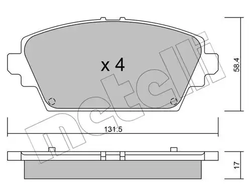 накладки METELLI 22-0464-0