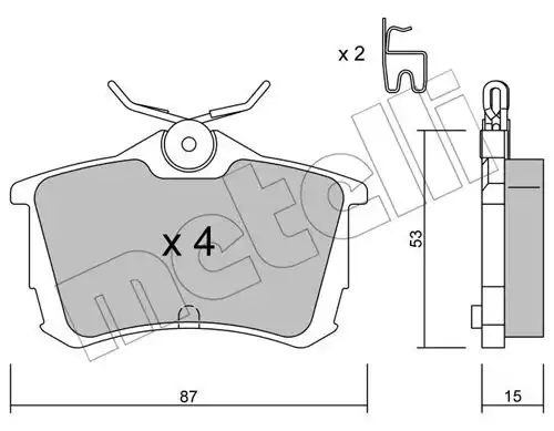 накладки METELLI 22-0465-0