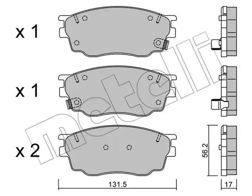 накладки METELLI 22-0475-0