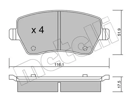 накладки METELLI 22-0485-0