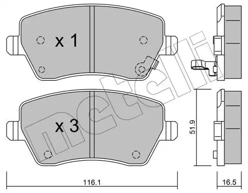 накладки METELLI 22-0485-1