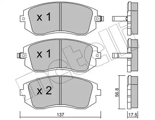 накладки METELLI 22-0500-0