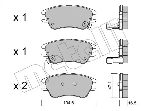 накладки METELLI 22-0502-0