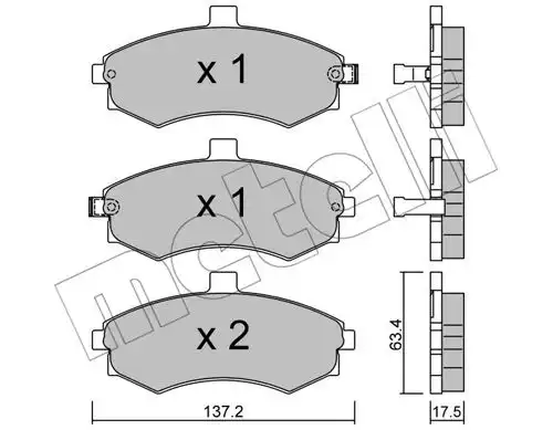 накладки METELLI 22-0504-0