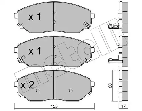 накладки METELLI 22-0515-0