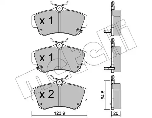 накладки METELLI 22-0521-0