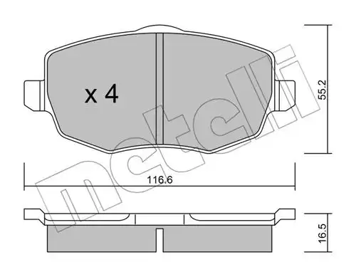 накладки METELLI 22-0528-0