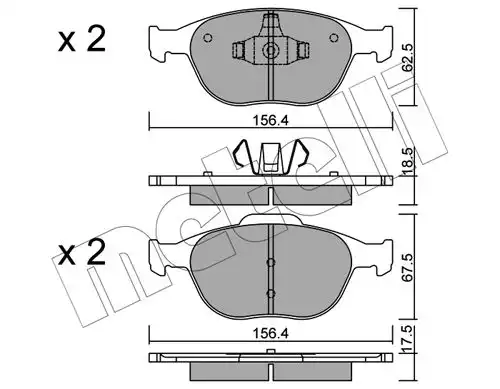 накладки METELLI 22-0533-0