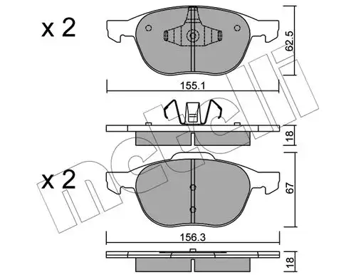 накладки METELLI 22-0534-0