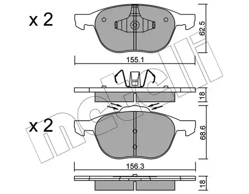 накладки METELLI 22-0534-1