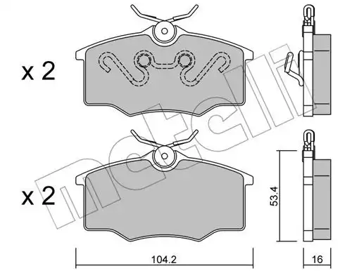 накладки METELLI 22-0537-0