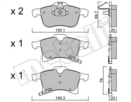 накладки METELLI 22-0539-0