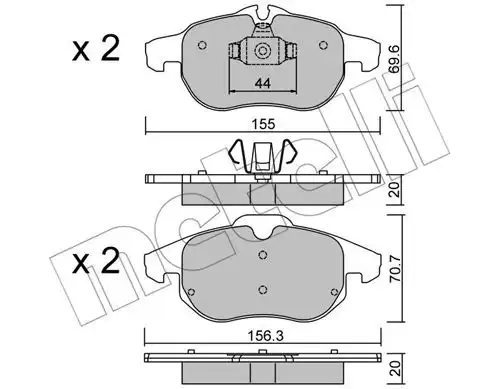 накладки METELLI 22-0540-0