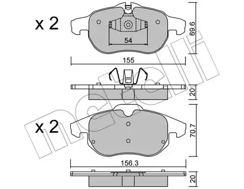 накладки METELLI 22-0540-4