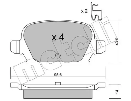 накладки METELLI 22-0541-0