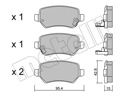 накладки METELLI 22-0542-0