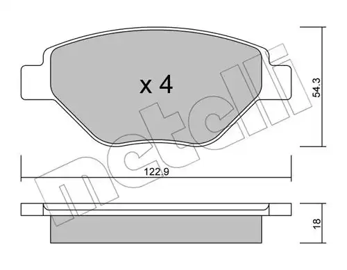 накладки METELLI 22-0543-0