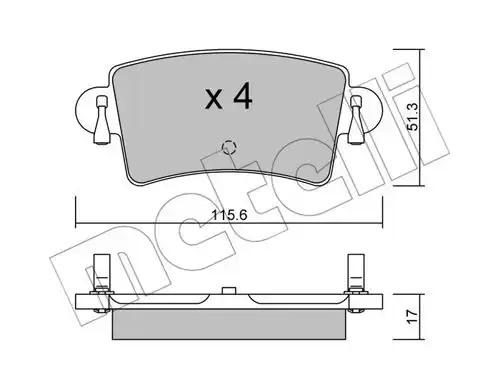 накладки METELLI 22-0546-0