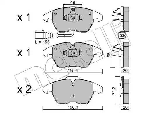 накладки METELLI 22-0548-0