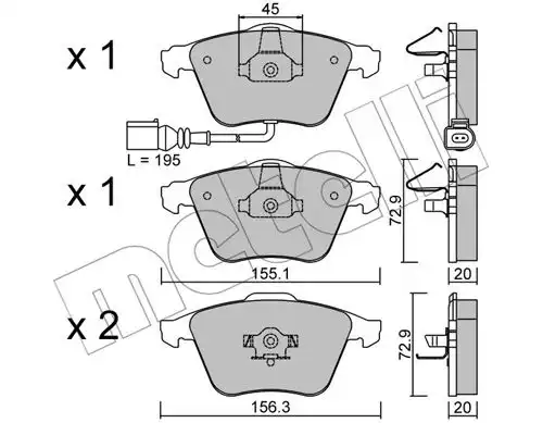 накладки METELLI 22-0549-2