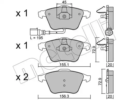 накладки METELLI 22-0549-4