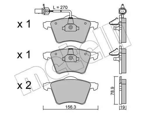 накладки METELLI 22-0550-0