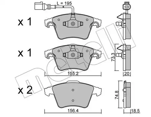 накладки METELLI 22-0552-0