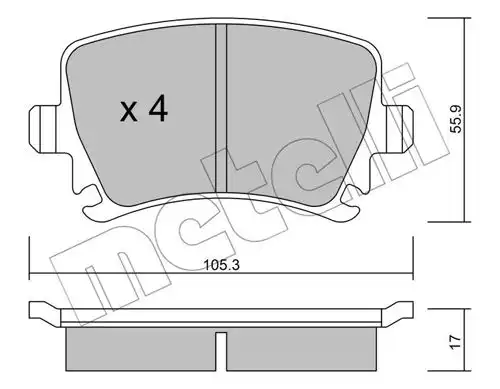 накладки METELLI 22-0553-0