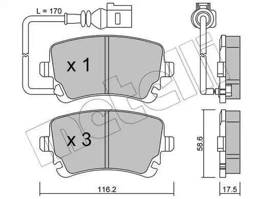 накладки METELLI 22-0554-0