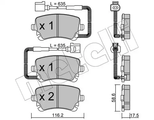 накладки METELLI 22-0554-1