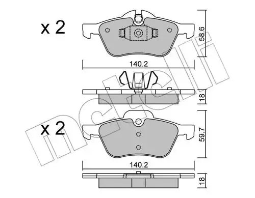 накладки METELLI 22-0555-0