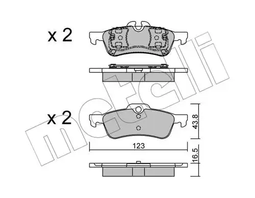 накладки METELLI 22-0556-0