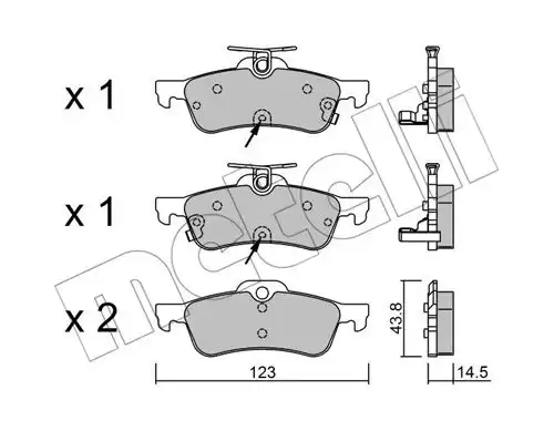 накладки METELLI 22-0556-2