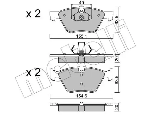 накладки METELLI 22-0557-0