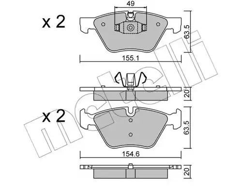 накладки METELLI 22-0557-5