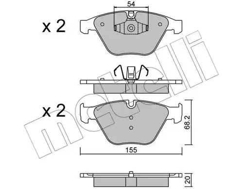 накладки METELLI 22-0558-6