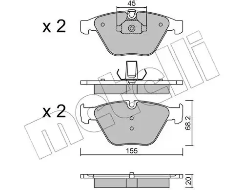 накладки METELLI 22-0558-8