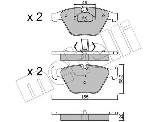 накладки METELLI 22-0558-9