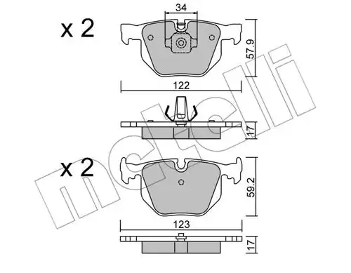 накладки METELLI 22-0561-0