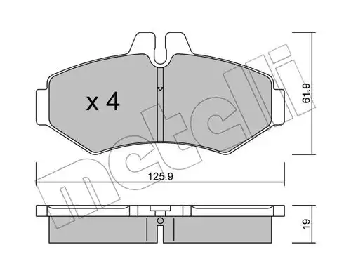 накладки METELLI 22-0572-0