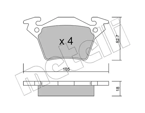 накладки METELLI 22-0574-0