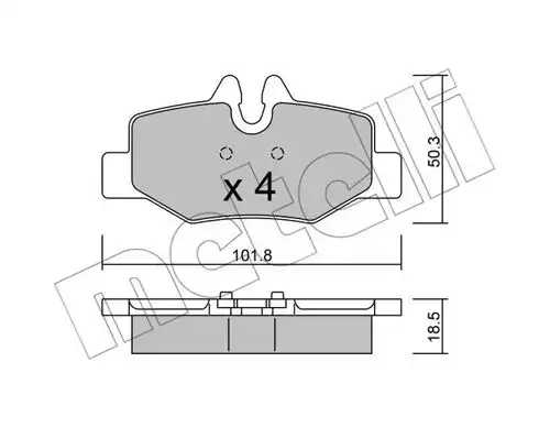 накладки METELLI 22-0576-0