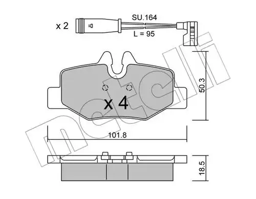 накладки METELLI 22-0576-0K