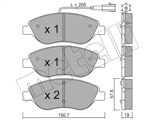 накладки METELLI 22-0577-0