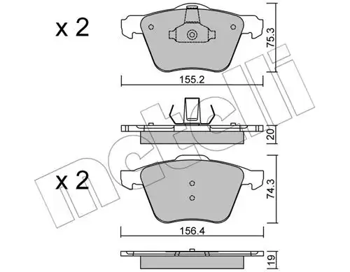 накладки METELLI 22-0599-1