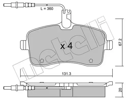 накладки METELLI 22-0600-0