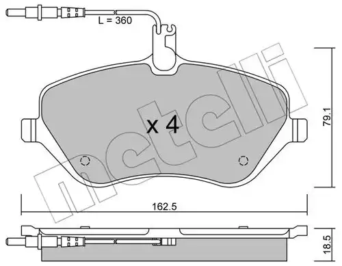 накладки METELLI 22-0601-0