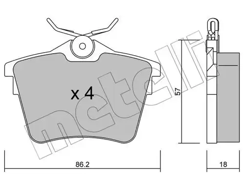 накладки METELLI 22-0602-0