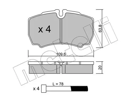 накладки METELLI 22-0604-0