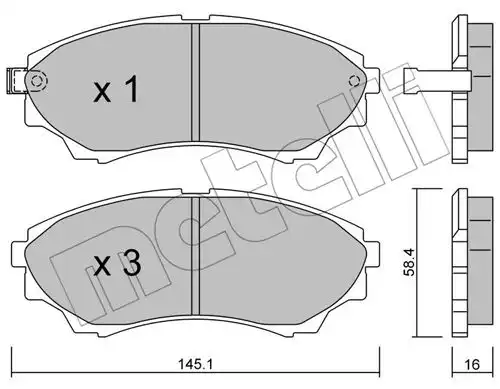 накладки METELLI 22-0610-0